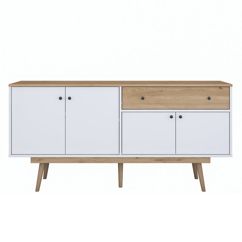 Buffet Satava pakoworld pp in white-walnut color 180x45x87.60cm