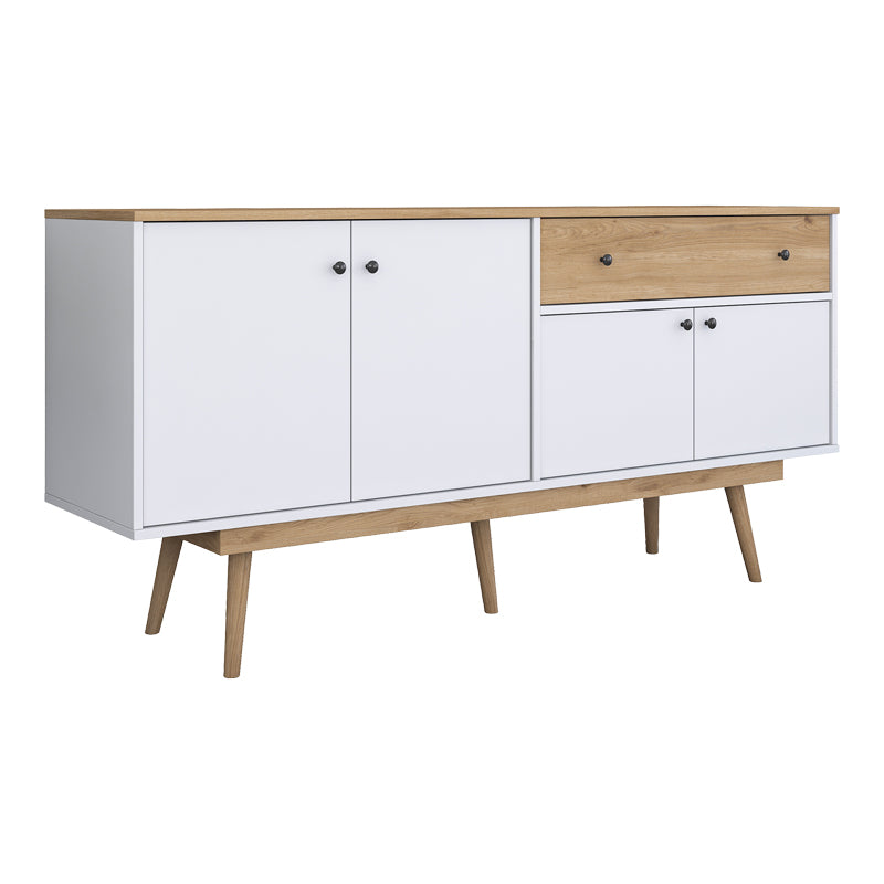 Buffet Satava pakoworld pp in white-walnut color 180x45x87.60cm