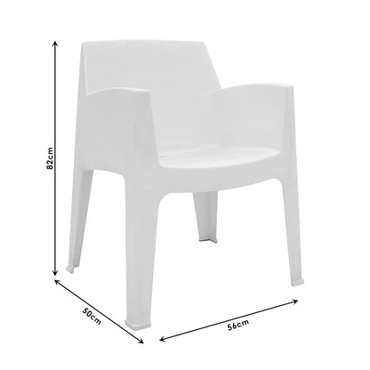 Garden armchair Milena pakoworld PP cream