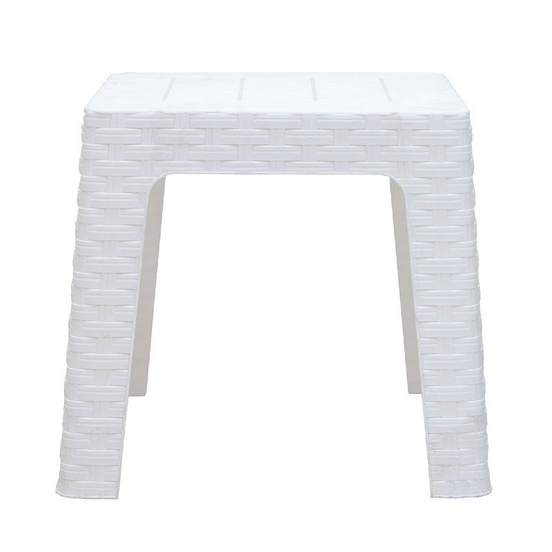 Coffee table Monaco pakoworld PP rattan white 42x42x42cm