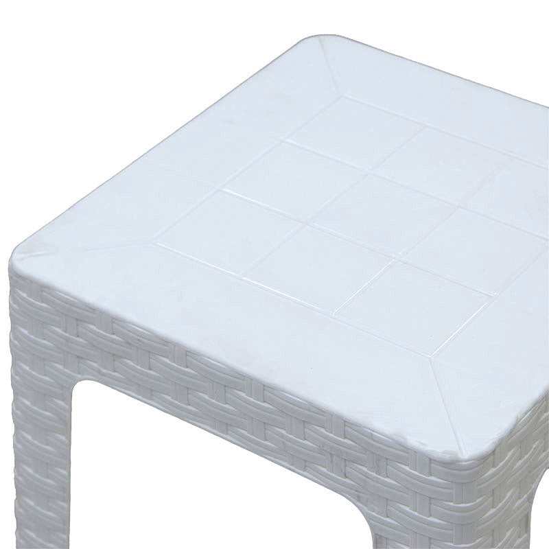 Coffee table Monaco pakoworld PP rattan white 42x42x42cm