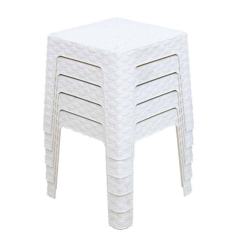 Coffee table Monaco pakoworld PP rattan white 42x42x42cm