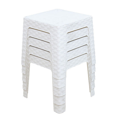 Coffee table Monaco pakoworld PP rattan white 42x42x42cm