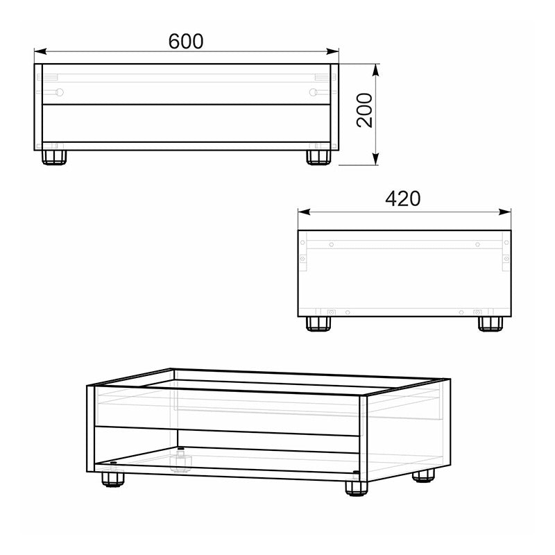 Willa pakoworld sonoma coffee table-white 42x42x35cm