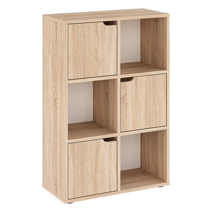 Bookcase Bookel pakoworld in sonoma color 59.5x27.5x89cm