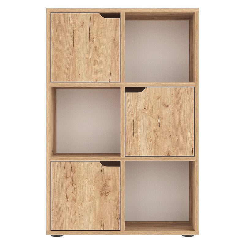 Bookcase Bookel pakoworld in oak color 59.5x27.5x89cm