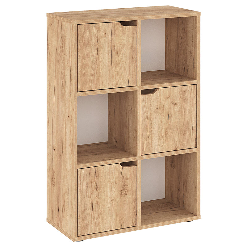 Bookcase Bookel pakoworld in oak color 59.5x27.5x89cm