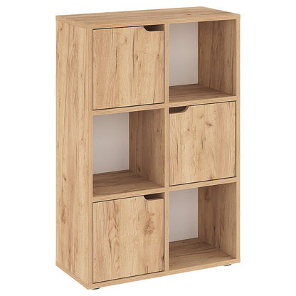 Bookcase Bookel pakoworld in oak color 59.5x27.5x89cm