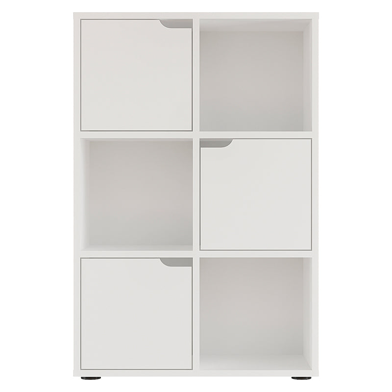 Bookcase Bookel in white color 59.5x27.5x89cm