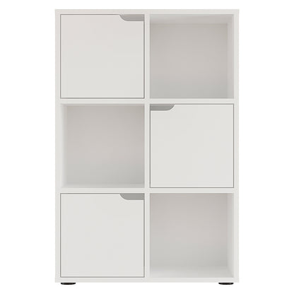Bookcase Bookel in white color 59.5x27.5x89cm