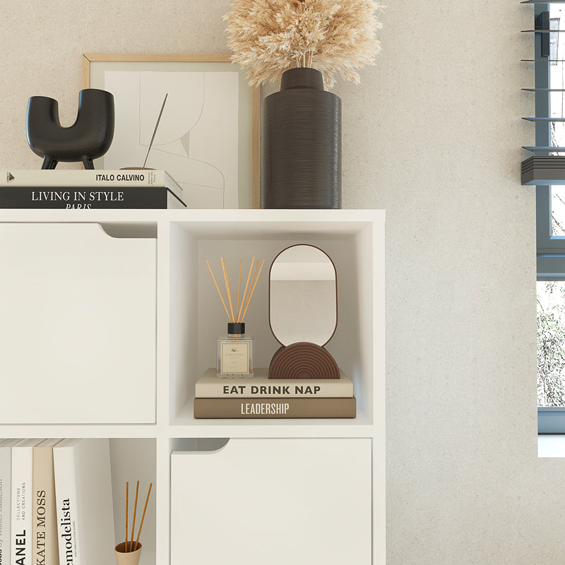 Bookcase Bookel in white color 59.5x27.5x89cm