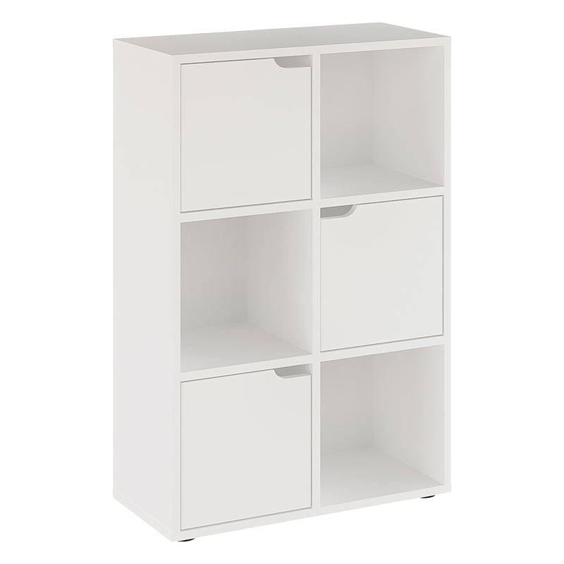 Bookcase Bookel pakoworld in white color 59.5x27.5x89cm