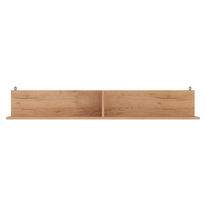 Wall shelf Drowel pakoworld in oak color 130x21.6x20cm