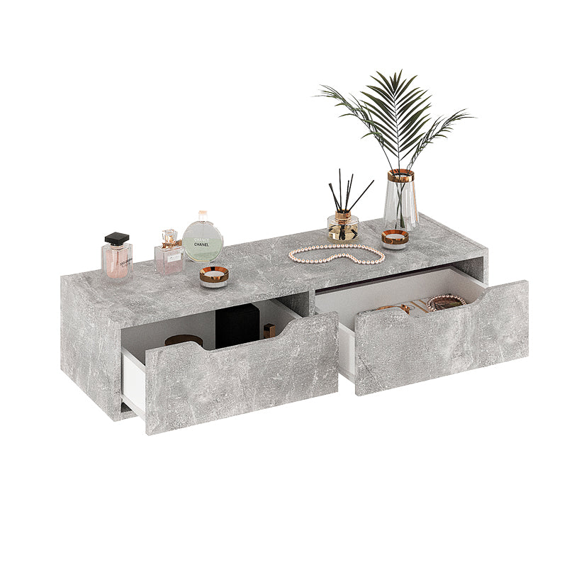 Hanging console-dressing table Alberto pakoworld in grey marble color 100x32.5x22cm