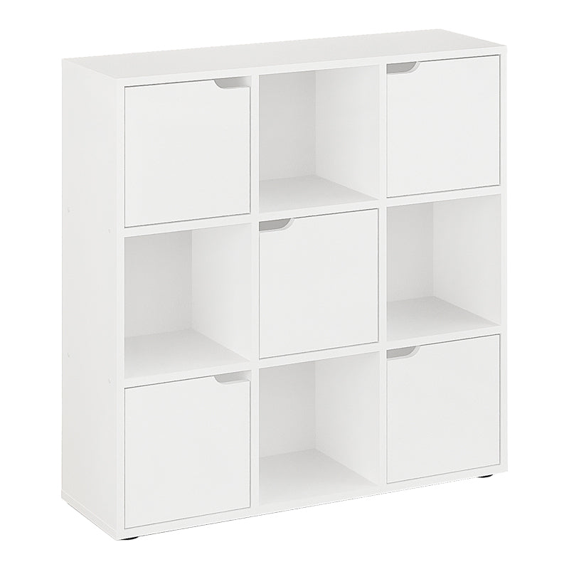 Bookcase Bookel in white color 88.5x27.5x89.3cm