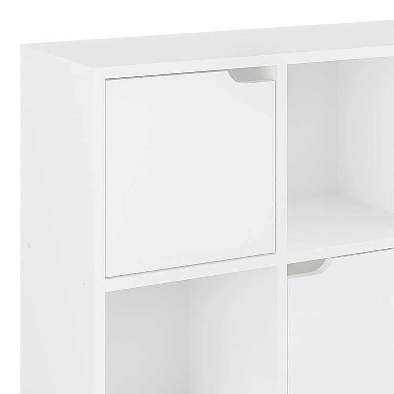 Bookcase Bookel in white color 88.5x27.5x89.3cm