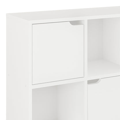 Bookcase Bookel in white color 88.5x27.5x89.3cm