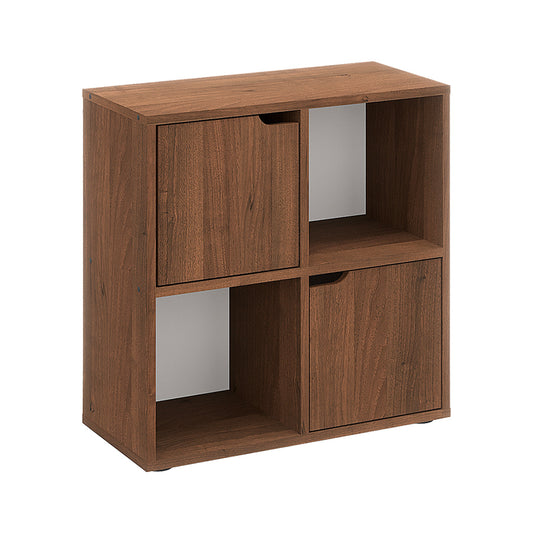 Bookcase Bookel pakoworld in walnut color 59.6x27.5x60.4cm
