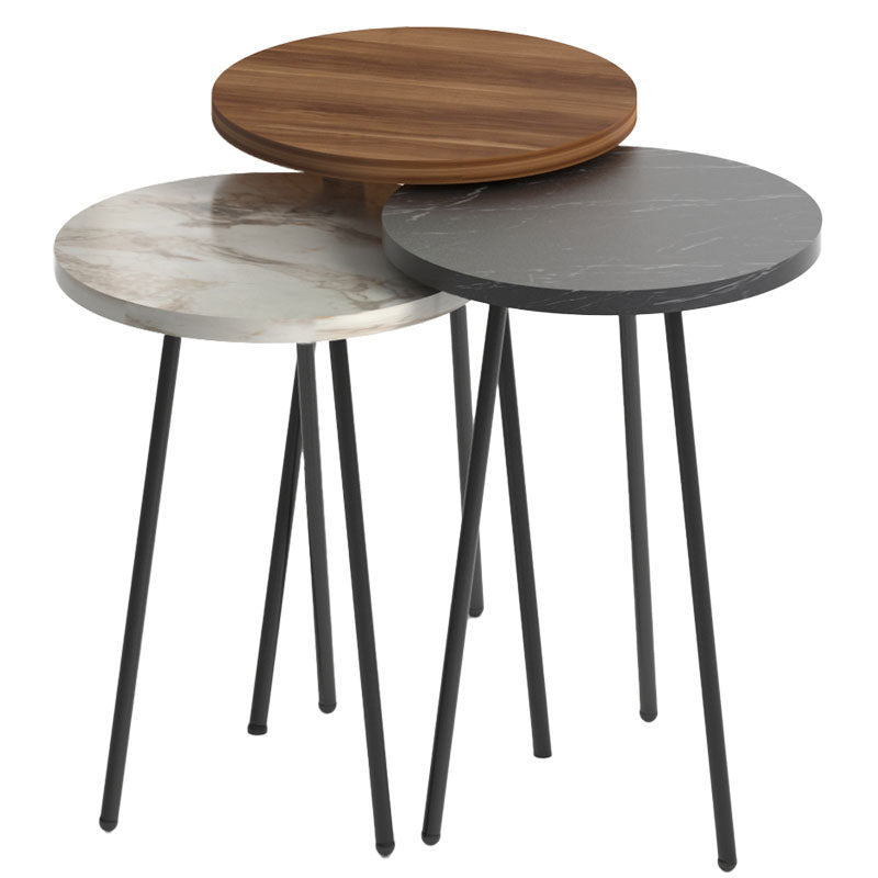 Side tables set 3pcs Cormac pakoworld multucolour