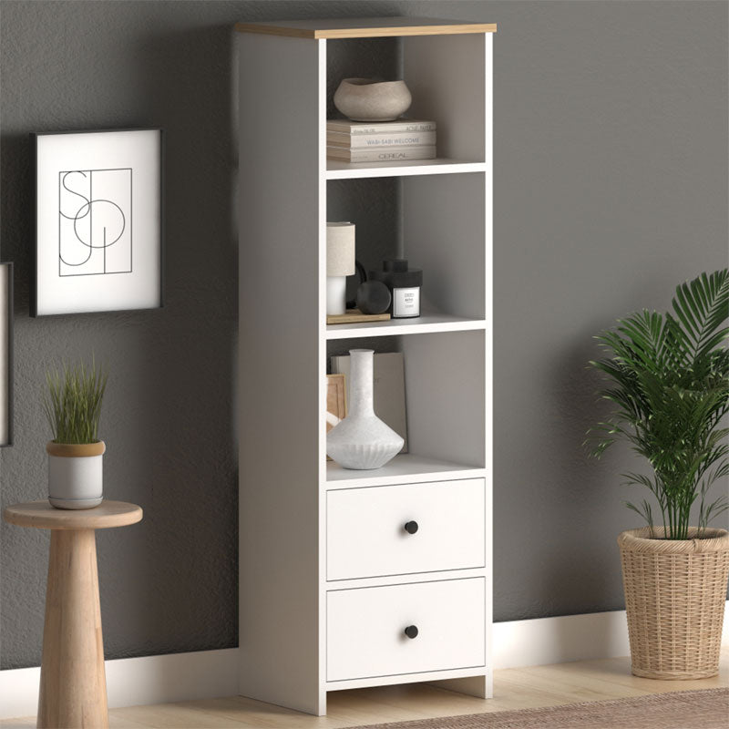 Bookcase Miro pakoworld white-oak 42.5x32x140cm