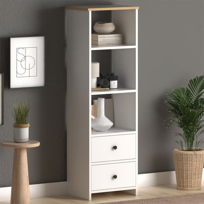 Bookcase Miro pakoworld white-oak 42.5x32x140cm