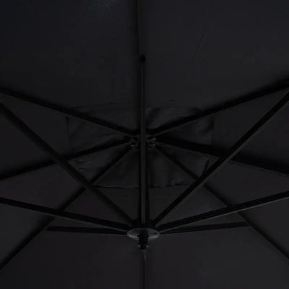 Professional hanging umbrella 360 degree rotation Raffaella pakoworld aluminum 3x3m anthracite