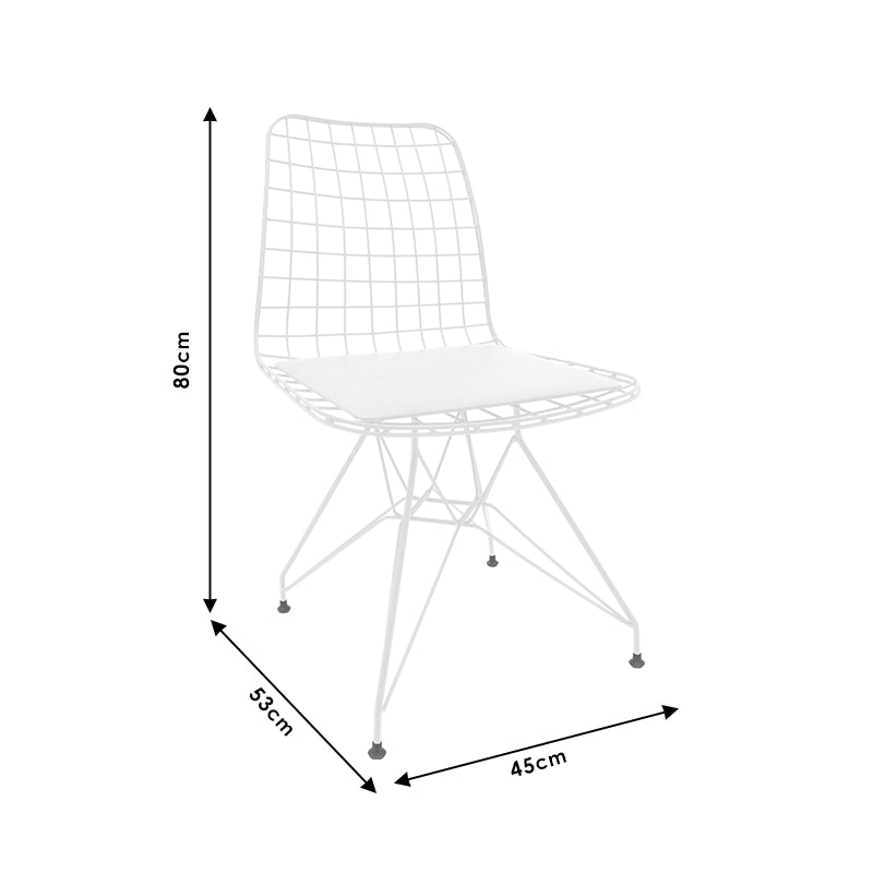 Chair Sakai pakoworld PU white-white leg