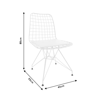 Chair Sakai pakoworld PU white-white leg