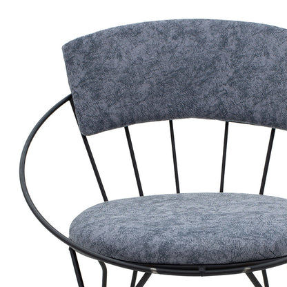 Chair Macon pakoworld fabric grey-black leg