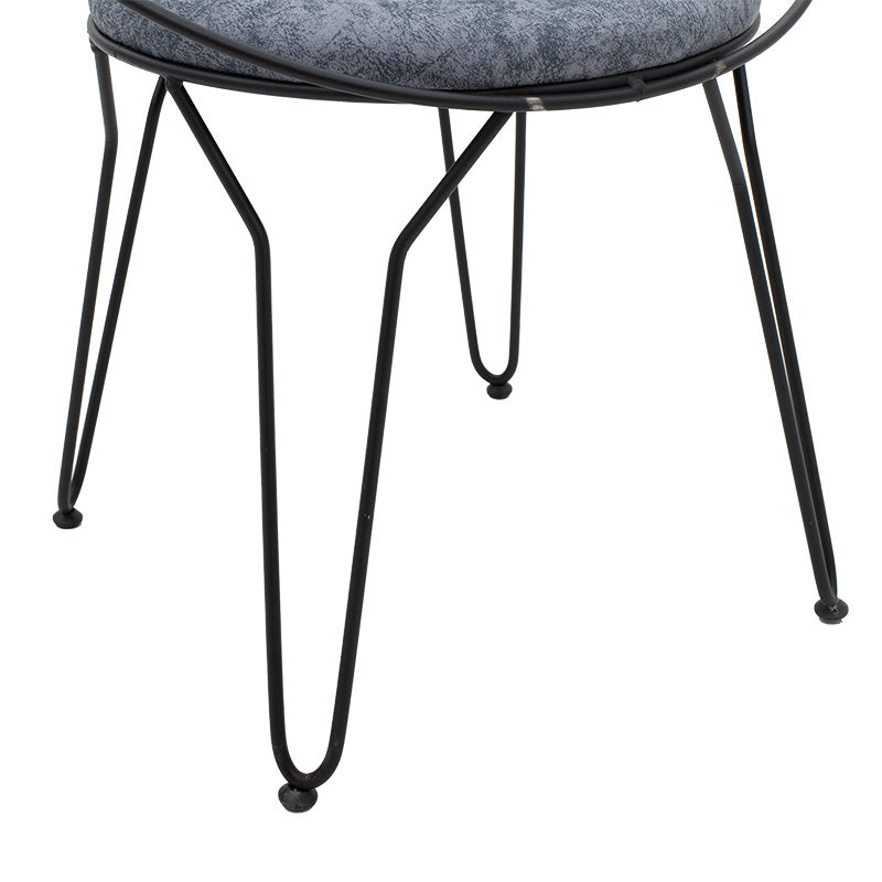 Chair Macon pakoworld fabric grey-black leg