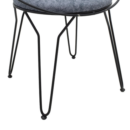 Chair Macon pakoworld fabric grey-black leg