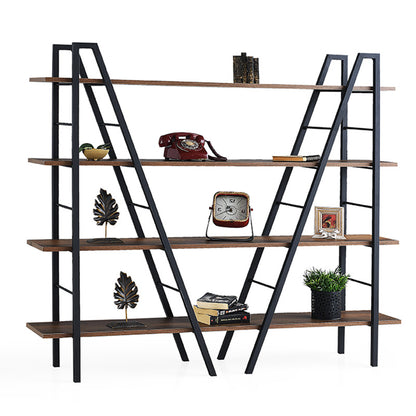 Bookcase Madden pakoworld black-walnut 160x35x140cm