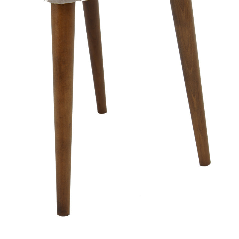 Adeline chair pakoworld velvet beige-walnut leg