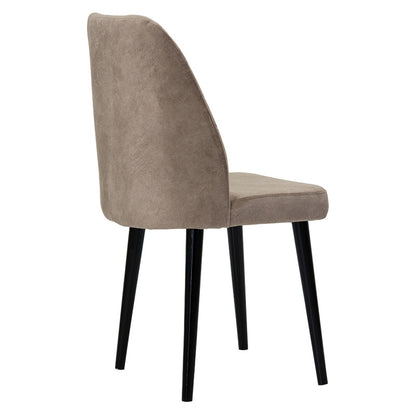 Adeline chair pakoworld velvet beige-black leg