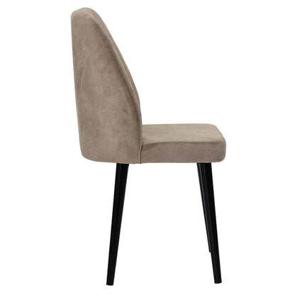 Adeline chair pakoworld velvet beige-black leg