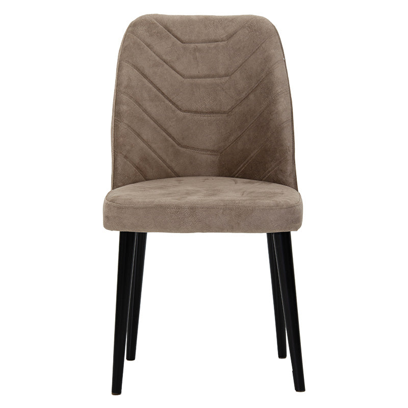 Adeline chair pakoworld velvet beige-black leg