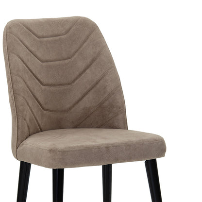 Adeline chair pakoworld velvet beige-black leg