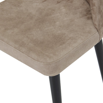 Adeline chair pakoworld velvet beige-black leg