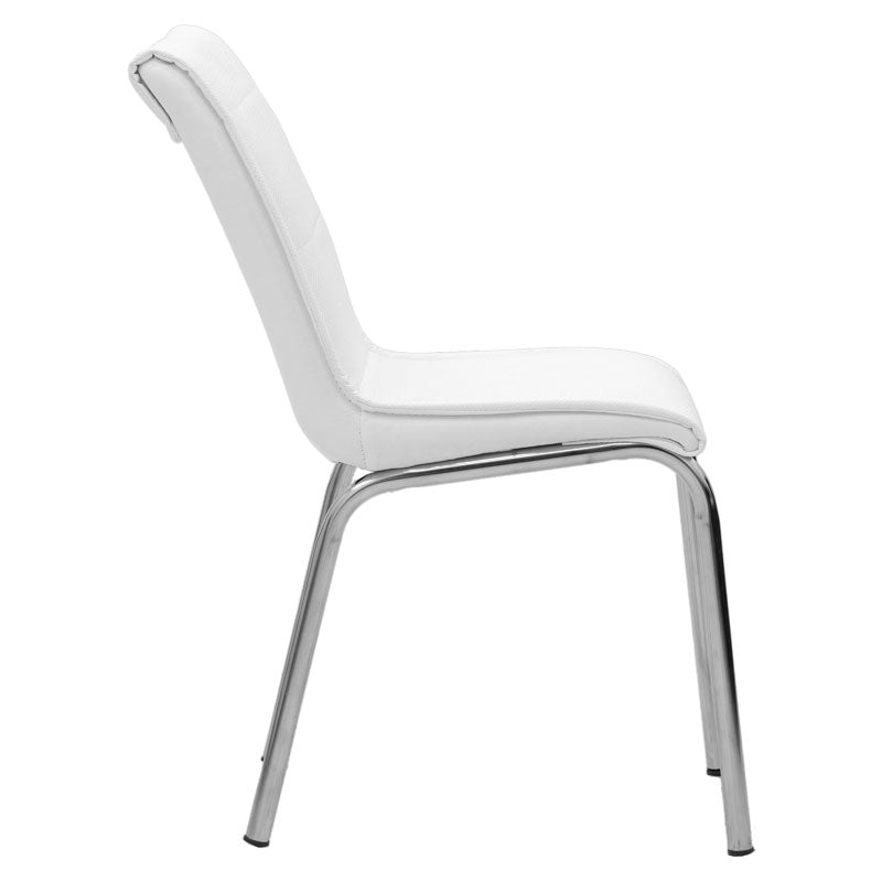 Avante pakoworld PU chair white-chrome leg