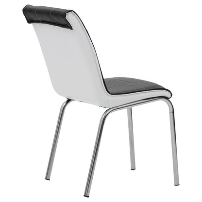 Avante pakoworld PU chair black-white-leg chromio