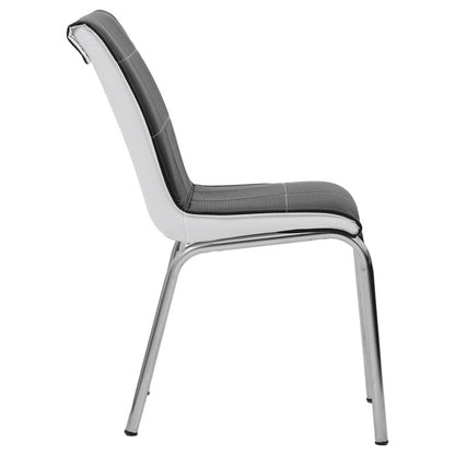 Avante pakoworld PU chair black-white-leg chromio