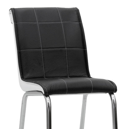 Avante pakoworld PU chair black-white-leg chromio