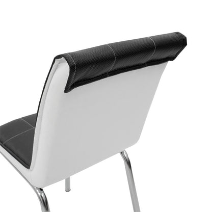 Avante pakoworld PU chair black-white-leg chromio