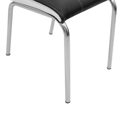 Avante pakoworld PU chair black-white-leg chromio