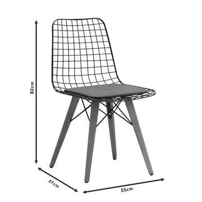 Chair Edric pakoworld PU black-walnut legs