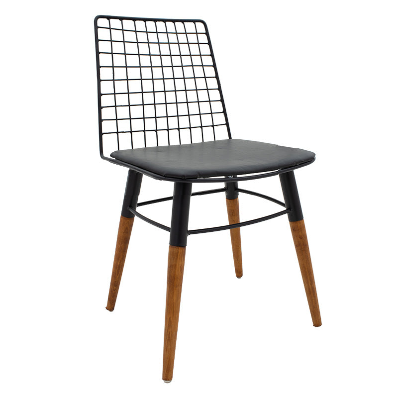 Chair Edric pakoworld PU black-walnut legs