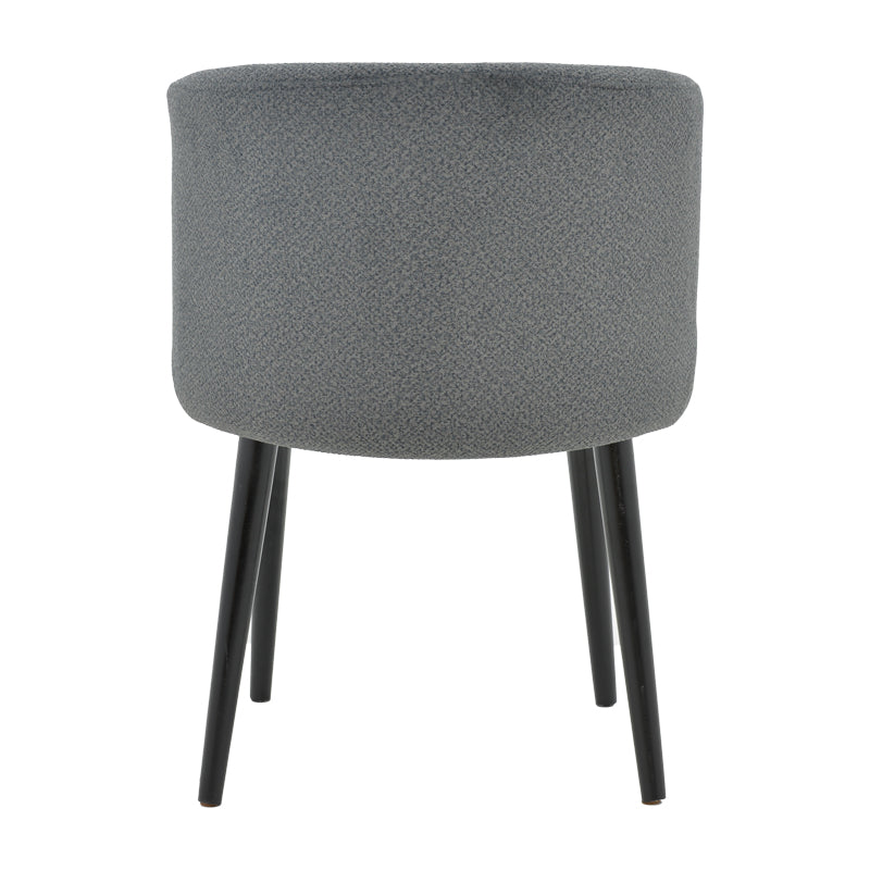 Chair Sirbet pakoworld anthracite teddy fabric-black metal 55x45x80cm