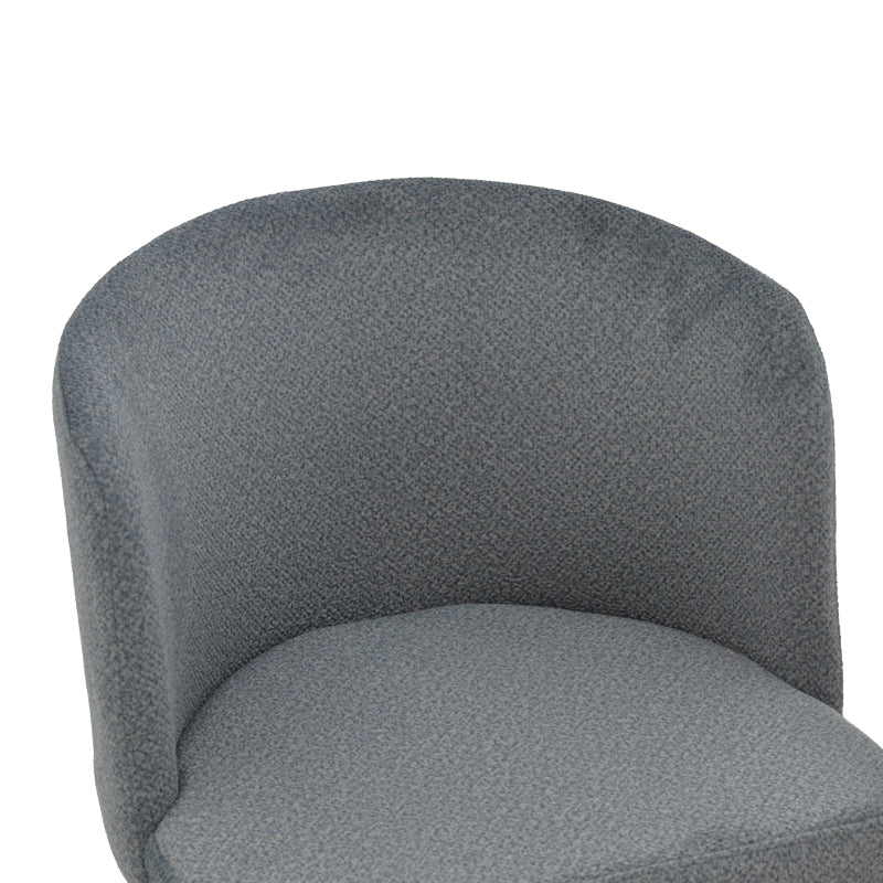 Chair Sirbet pakoworld anthracite teddy fabric-black metal 55x45x80cm