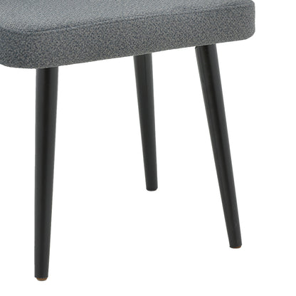 Chair Sirbet pakoworld anthracite teddy fabric-black metal 55x45x80cm