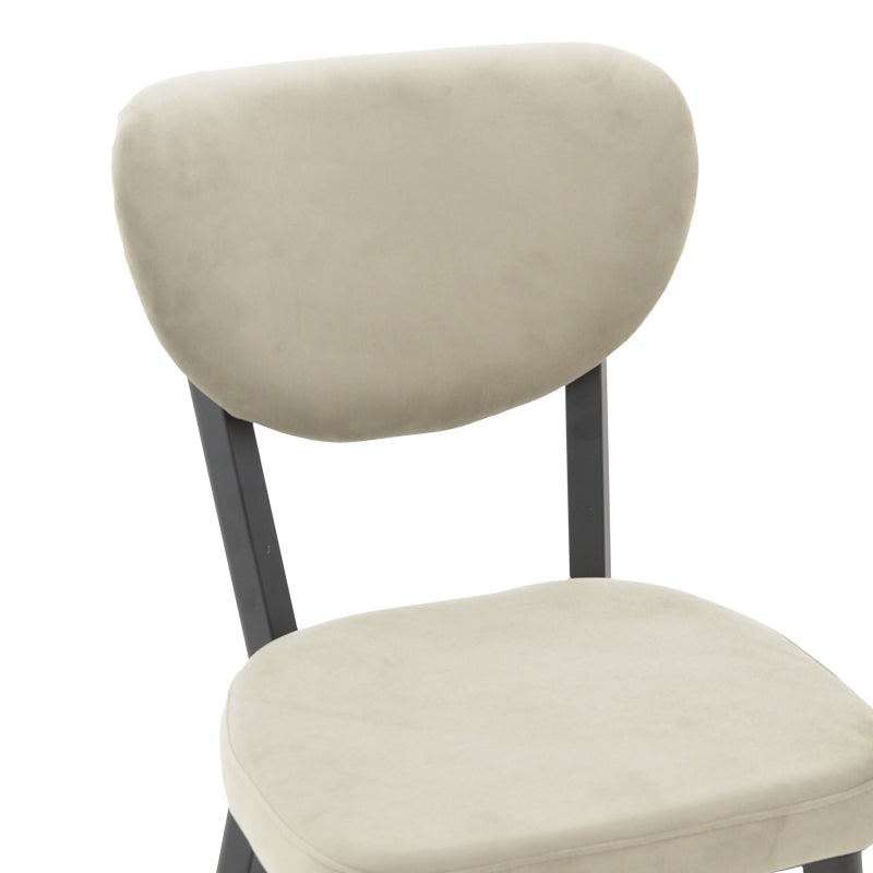 Chair Joley pakoworld grey velvet-black metal leg 45x39x86.5cm